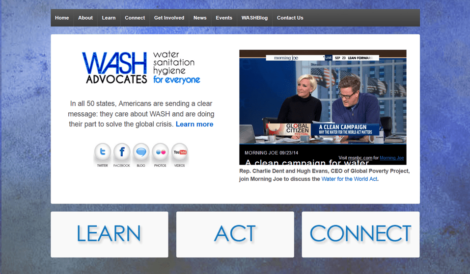 WASH Advocates website